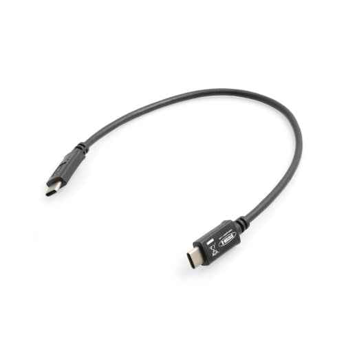 System-S USB 3.1 Type C (male) zu USB 3.1 Type C (male) Kabel Datenkabel Ladekabel 30 cm Schwarz - DREIKS