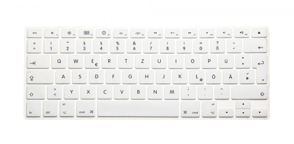 Silikon Tastaturschutz Tastaturabdeckung QWERTZ Deutsche Tastatur Abdeckung Schutz für MacBook Pro 13" 15" 17" iMac MacBook Air 13" Farbe: Silber | System-S