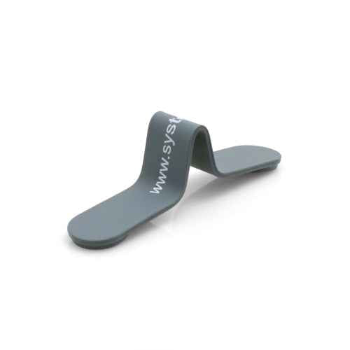 System-S Magnet Clip Kabelbinder Kabelclip für Kopfhörer Kabel Earphones in Grau - DREIKS