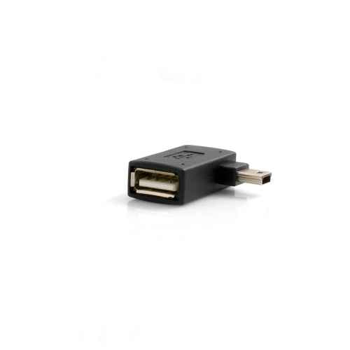 SYSTEM-S USB Typ A Buchse auf Mini USB Stecker 90° OTG Host Cable Flash Drive Verbindung mit extra Micro USB Anschluss für Smartphone Tablet PC - DREIKS