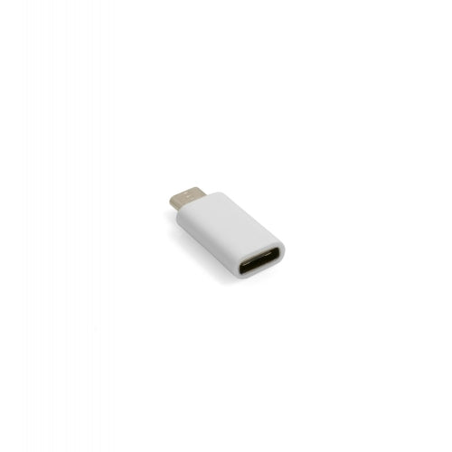 Micro USB Stecker auf USB Typ C Eingang Adapter Converter Adapterstecker Farbe Weiß | System-S