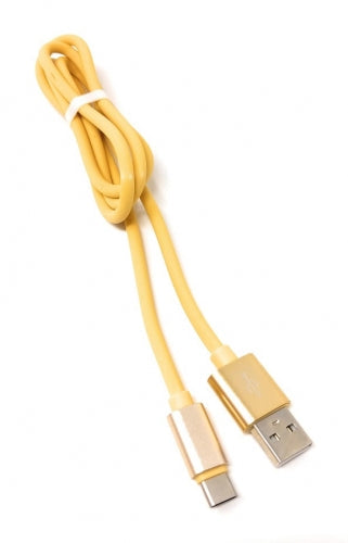 SYSTEM-S USB Kabel 3.1 Typ C zu 2.0 A 90 cm High-Speed Quick Charge 6.5A (Max) goldfarben - DREIKS