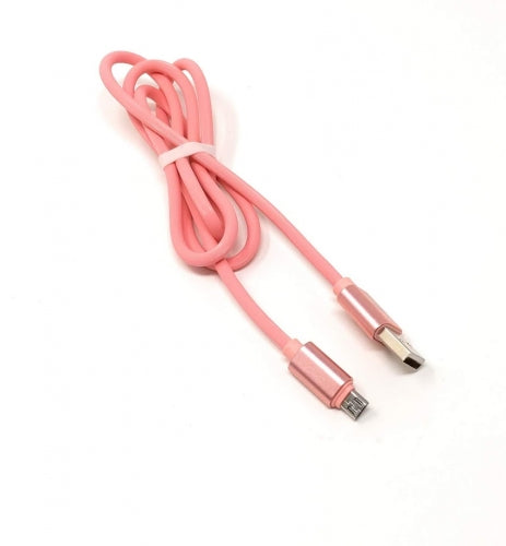System-S USB Kabel Typ Micro zu Typ A 90 cm rosa High-Speed Quick Charge 6.5A (Max) - DREIKS