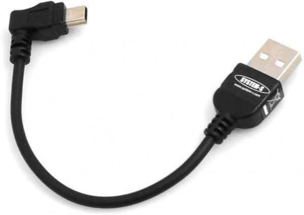 SYSTEM-S Mini USB Kabel mit 90° Winkelstecker rechts 10 cm - DREIKS