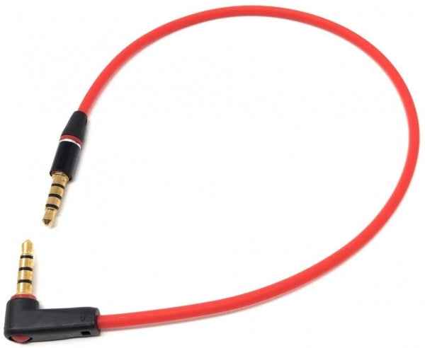 System-S 4 Poliges 3.5 mm Klinke gewinkelt Headset Stereo Aux Kabel Verlängerung 30 cm - DREIKS