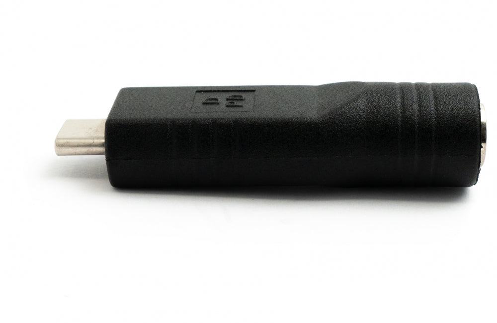 USB 3.1 Adapter Typ C Stecker zu DC 20 V 5,5 x 2,1 mm Stecker Kabel in Schwarz | System-S