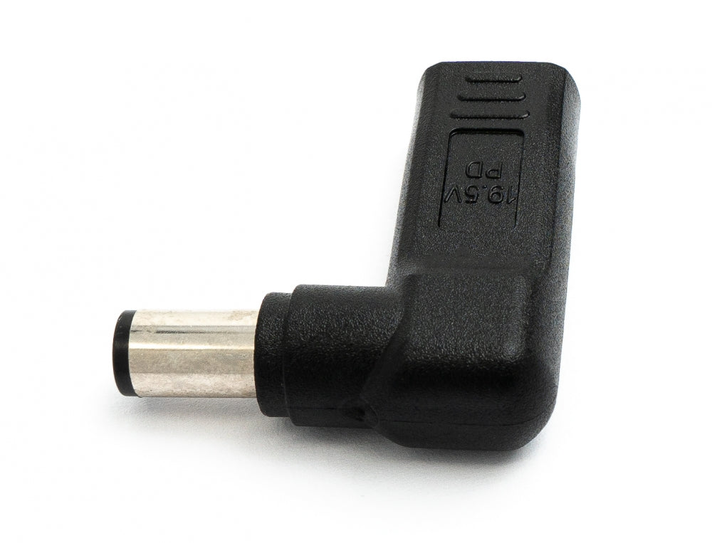 SYSTEM-S USB 3.1 Adapter Type C Female to DC 20V 7.4 x 5.0 mm Male Angle Cable Black