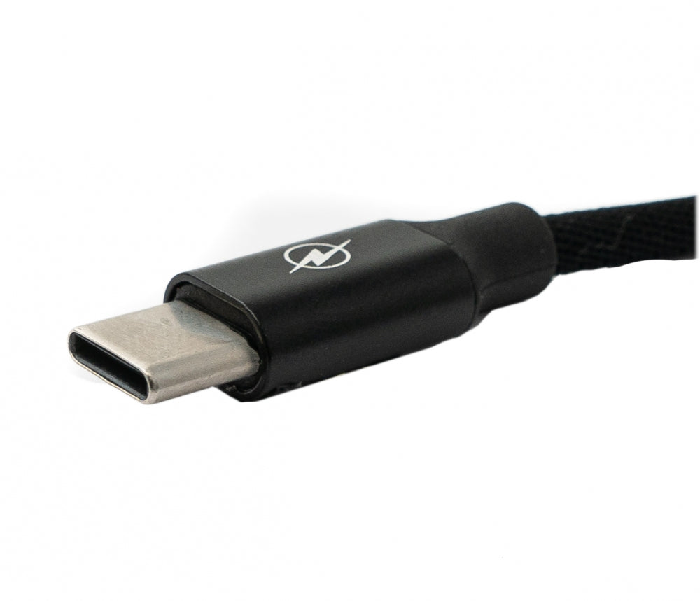 SYSTEM-S USB 3.1 Kabel 25cm Typ C Stecker zu 30 Typ A Stecker geflochten Adapter Schwarz - DREIKS