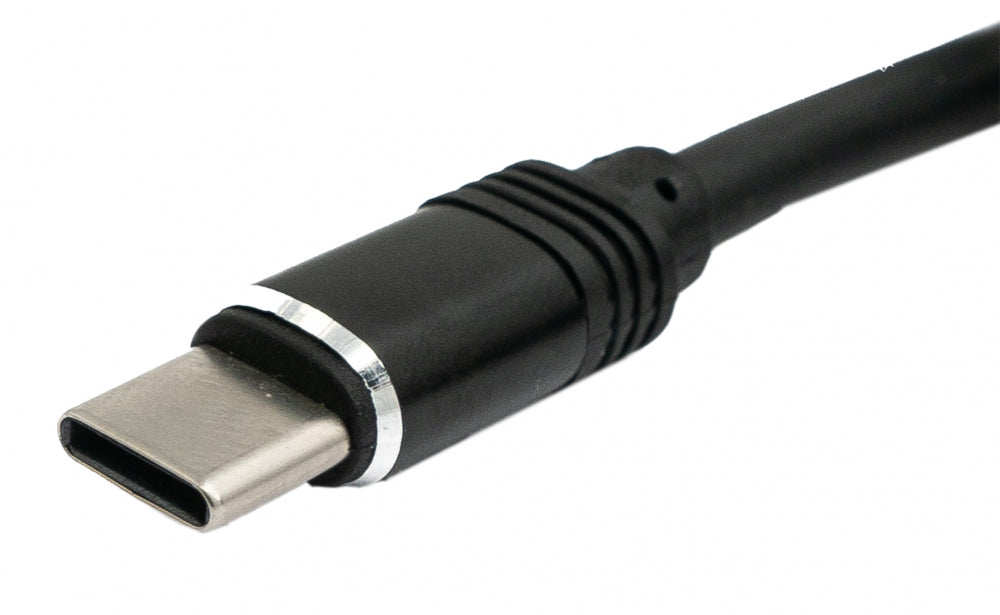 USB 3.1 Kabel 1 m Typ C Stecker zu 2.0 Typ A Stecker aus TPE in Schwarz | System-S