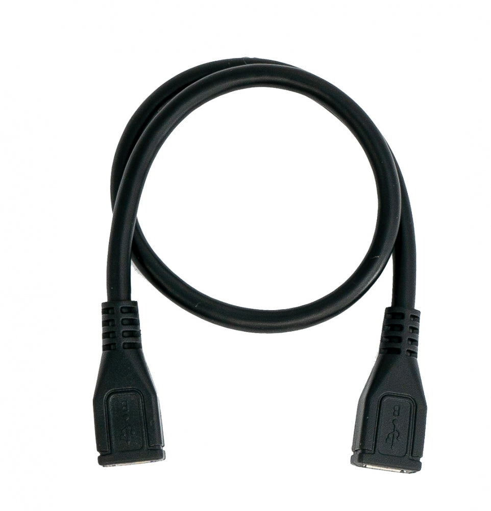 SYSTEM-S USB 2.0 OTG cable 30 cm Micro B female to female in black