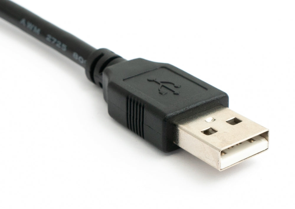 SYSTEM-S USB 2.0 cable 150 cm type A male to B male screw in black