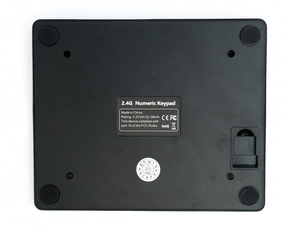 Numpad Bluetooth 3 2.4 GHz Ziffernblock Tastatur mit Akku USB in Schwarz | System-S