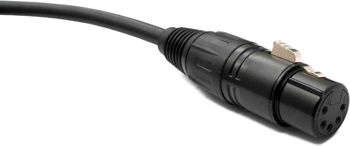 Audio XLR Kabel 50 cm 5 polig Buchse zu Stecker Adapter in Schwarz | System-S