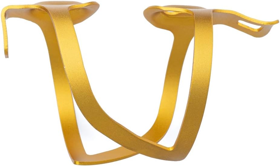 SYSTEM-S Fahrrad Flaschenhalter Halterung Befestigung aus Metall goldfarben - DREIKS