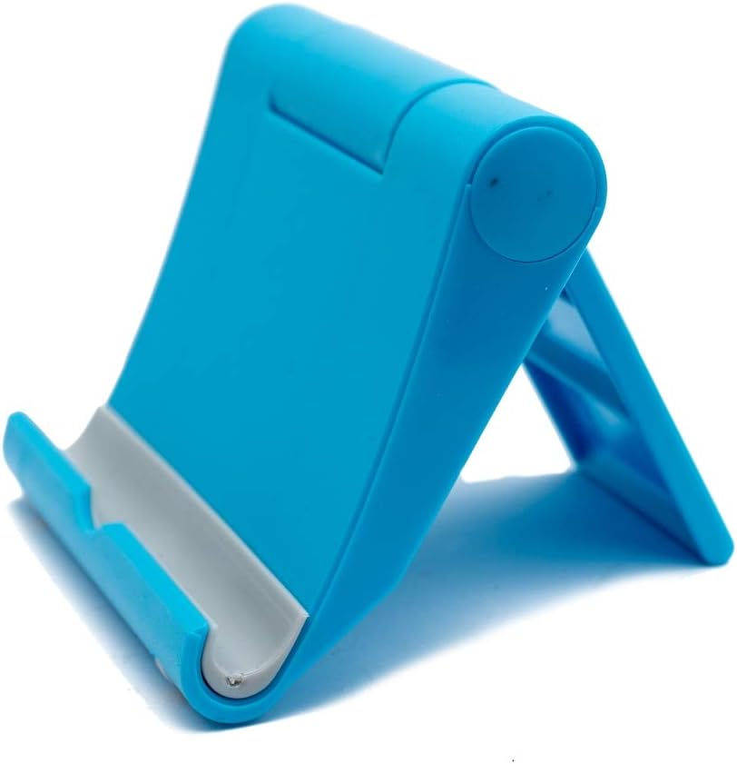 SYSTEM-S Stand Holder foldable adjustable in blue for tablet and smartphone