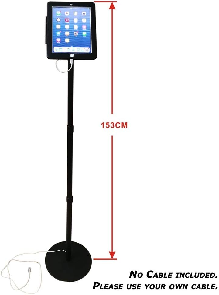 SYSTEM-S Abschliessbarer Boden Ständer Tablet Halterung für iPad Pro 12.9 Zoll (2018 2020 2021) - DREIKS