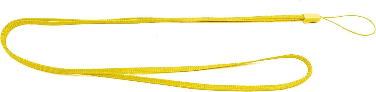 5x Halsband Umhängeband Trageband mit Schlaufe in Gelb für Smartphone MP3-Player | System-S