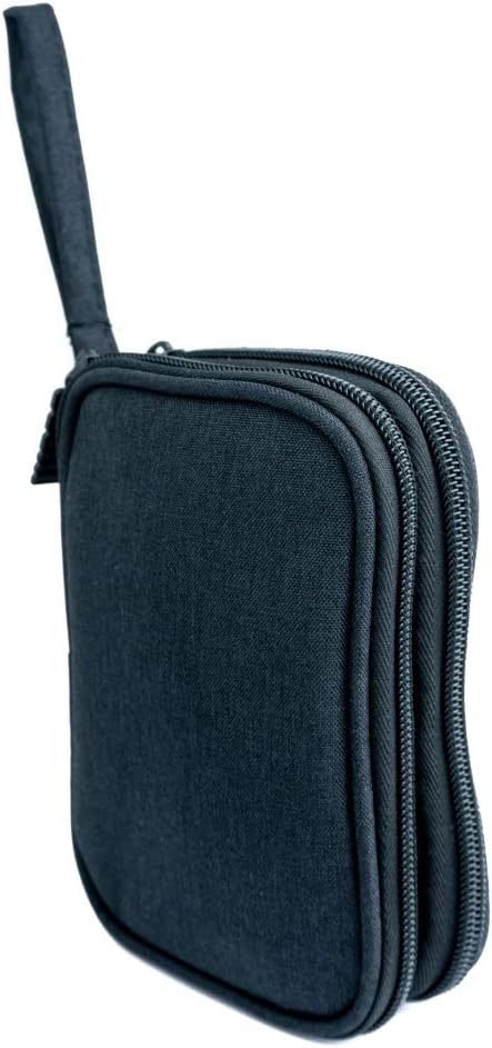 Schutztasche gepolstert spritzwasserfest doppel Tasche Schwarz für Powerbank Kopfhörer - DREIKS