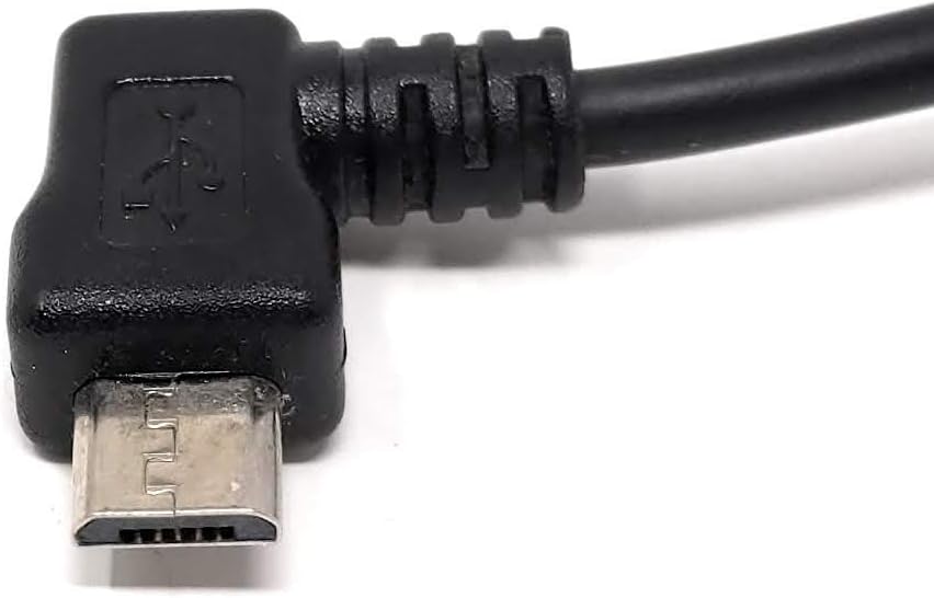 Micro USB 2.0 Kabel Winkel links 10 cm | System-S