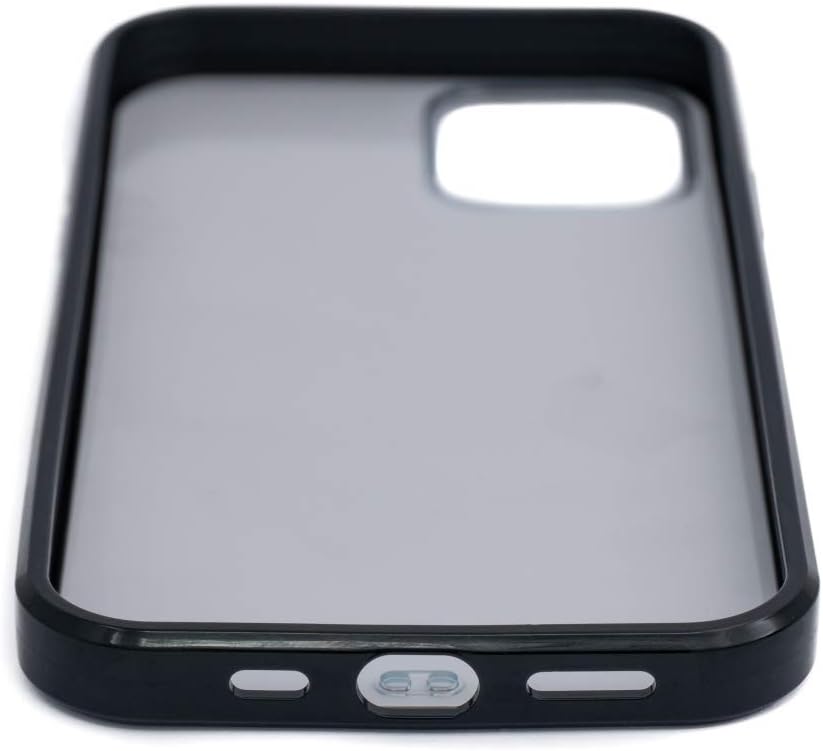 SYSTEM-S protective case made of silicone in black transparent case compatible with iPhone 12