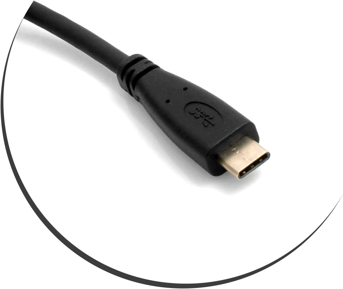 System-S USB Typ C (Male) auf USB Typ C (Male) Datenkabel Ladekabel mit Feststellschraube - DREIKS