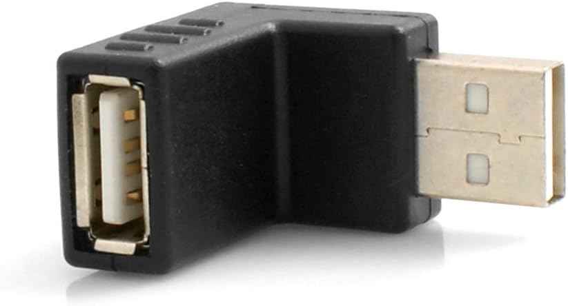 SYSTEM-S USB Typ A Eingang auf USB Typ A Stecker 90° Aufwärtswinkel Rechts Gewinkelt Adapterkabel Adapterstecker Adapter - DREIKS