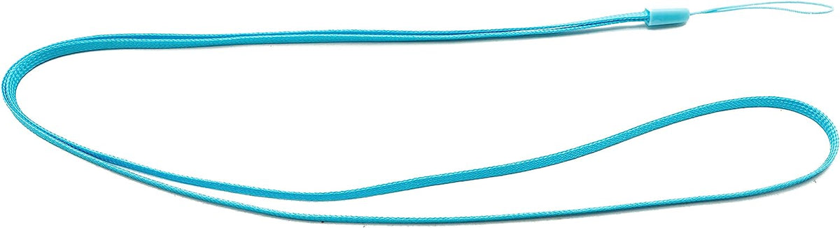 SYSTEM-S 5x Neck Strap Lanyard with Loop in Blue for Smartphone MP3 Player