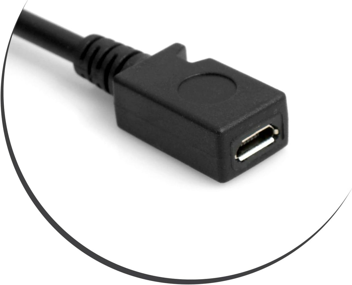 SYSTEM-S Micro USB 90° Grad aufwärts Winkel Kabel auf Micro USB Kabel 27 cm - DREIKS