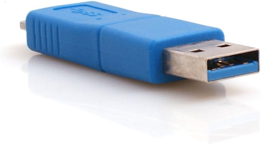 System-S Micro USB B 3.0 (male) to USB 3.0 A (male) adapter cable in blue