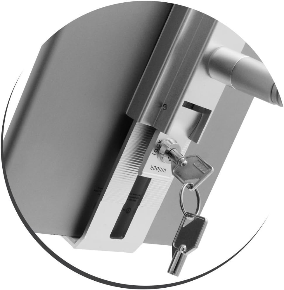 System-S abschließbarer Anti-Diebstahl Schwanenhals Wand Halterung Showroom Halter mit Sicherheitsschloss für Tablet Pc 7"-10" Zoll - DREIKS