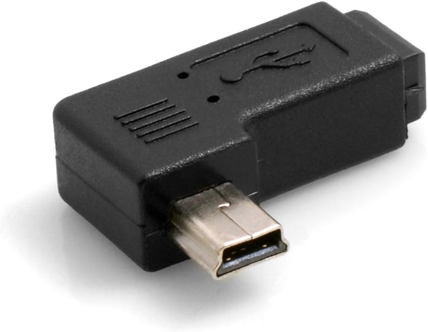 Mini USB (Female) auf Mini USB (Male) 90° Links gewinkelt Winkelstecker Adapter - DREIKS