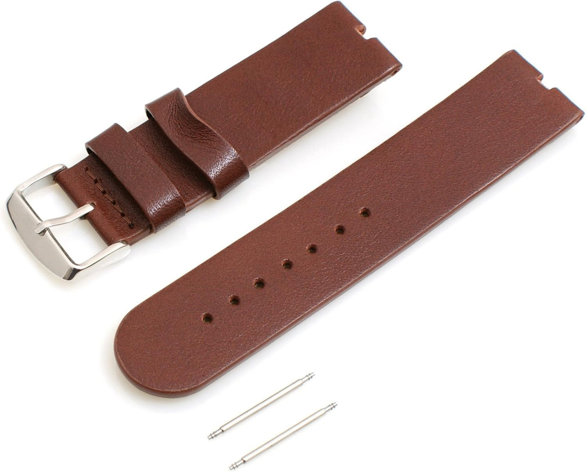 Leder Armband Ersatz Austausch Wechsel Wrist Band Uhrenband 18 cm für LG G Watch W100 G Watch R W110 W150 Urbane Braun | System-S