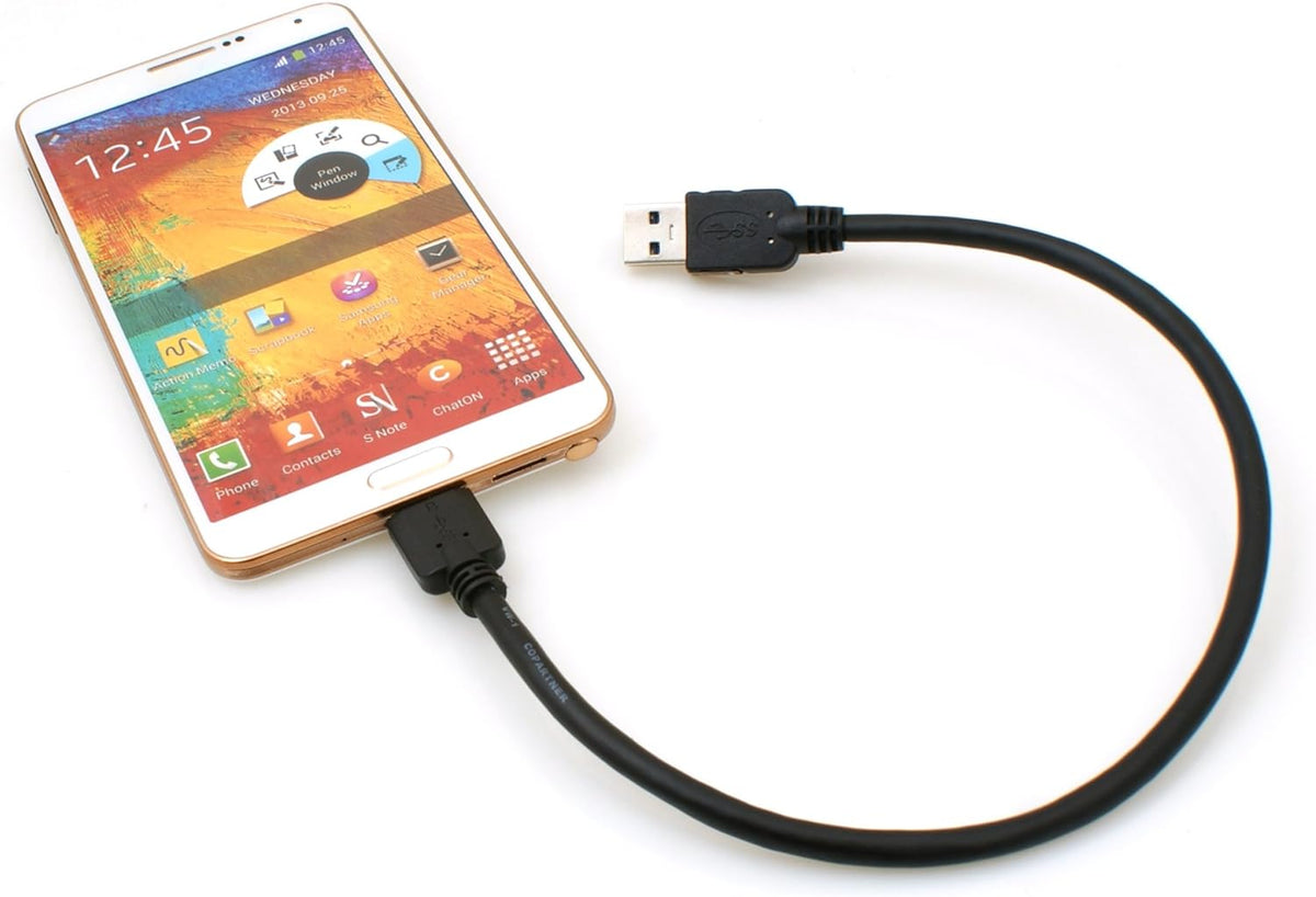 System-S Micro USB 3.0 Kabel Datenkabel und Ladekabel 30 cm - DREIKS