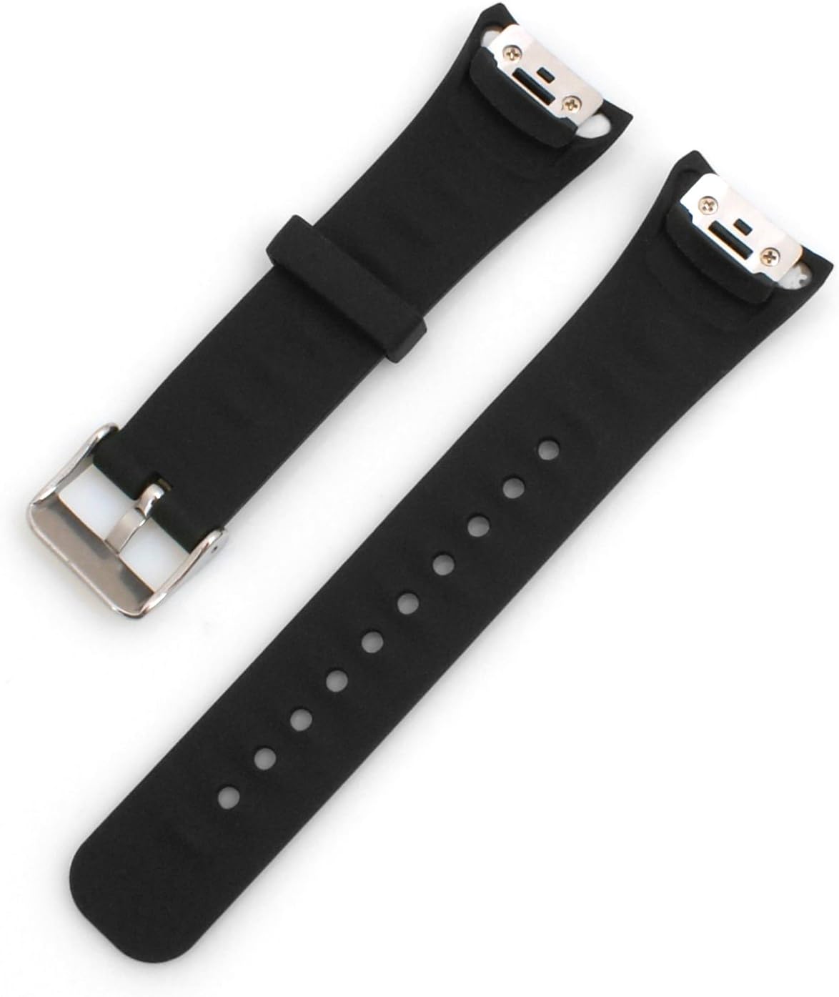 SYSTEM-S Ersatz Austausch Wechsel Silikon Armband ca. 19 cm für Samsung Galaxy Gear Fit 2 SM-R360 in Schwarz - DREIKS