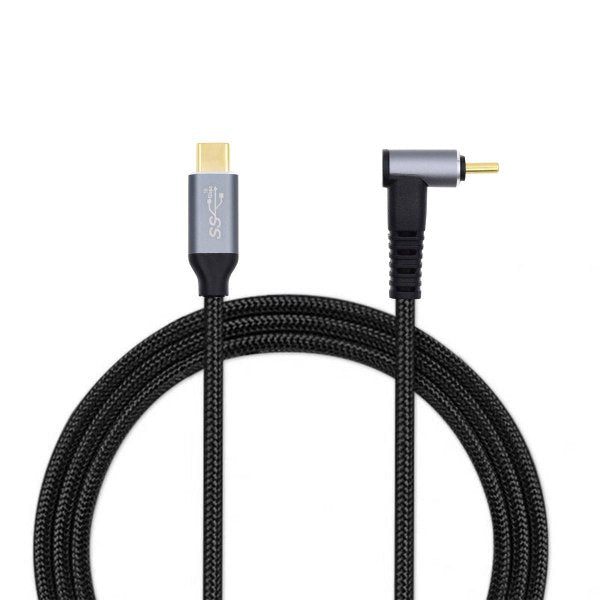 SYSTEM-S USB 3.1 Gen 2 Type C cable 100 cm male to male 10 Gbit/s 100W angle