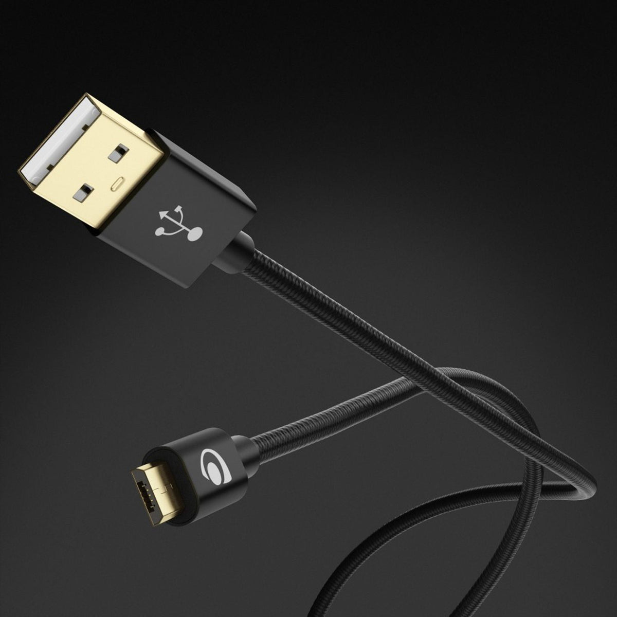 NALIA 3m Micro USB Kabel, Stabiles Nylon umflochtenes Sync Handy High Speed Ladekabel/ Datenkabel für Android Smartphones (kompatibel mit Samsung, Huawei, HTC, LG, Sony, Nokia etc.) - Schwarz