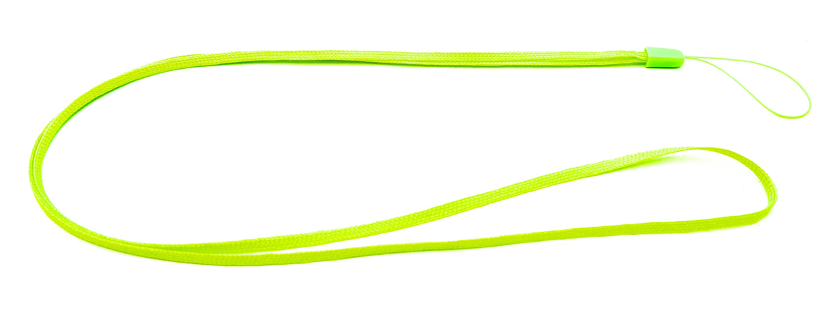 SYSTEM-S Neck Strap Lanyard with Loop in Green for Smartphone MP3 Player
