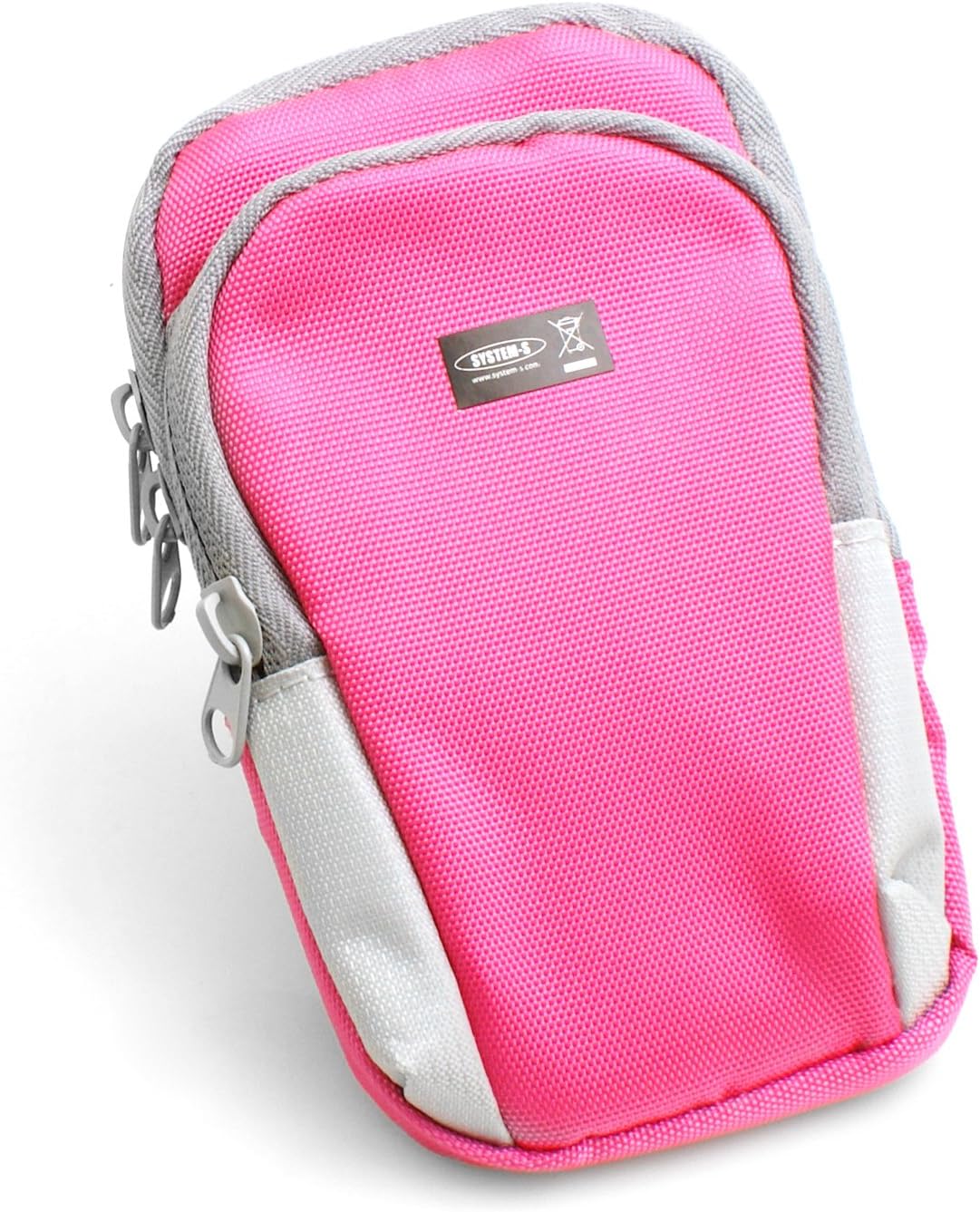 System-S Sports Armband Sport Protective Case Armband for Fitness Neoprene Bag Cover for Smartphone and other devices pink