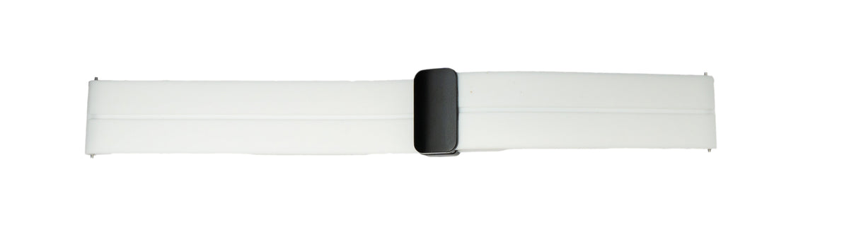 Armband 20 mm aus Silikon für Samsung Galaxy Watch 5 4 Smartwatch in Weiß | System-S