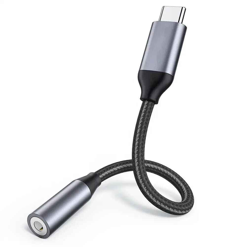 USB Typ C auf zu AUX 3,5mm Kopfhörer Klinke Adapter Handy Tablet PC Universal - DREIKS