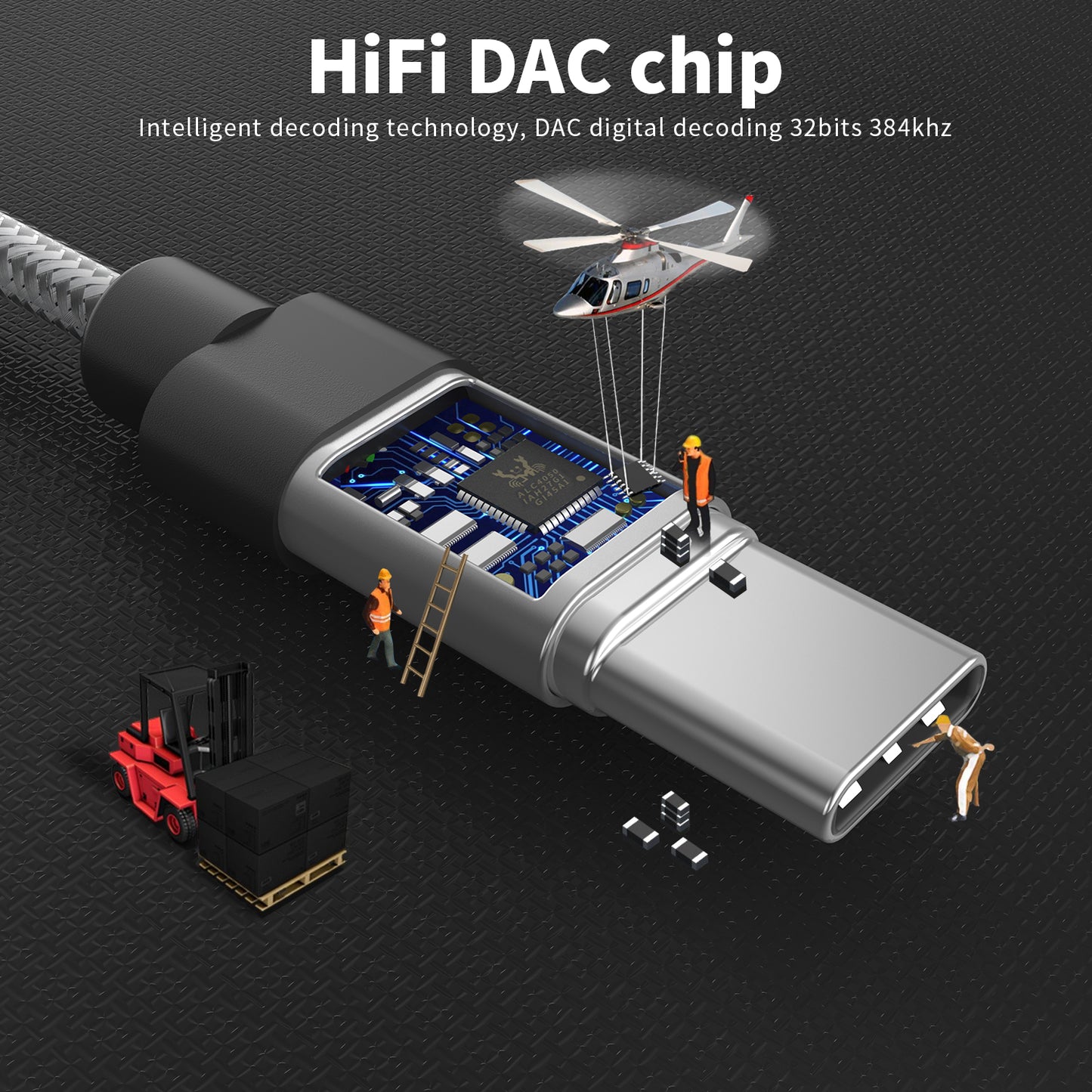 USB-C-Stecker auf AUX-3,5-mm-Buchse, Adapter für Mobiltelefon, Tablet, PC, Kopfhöreranschluss