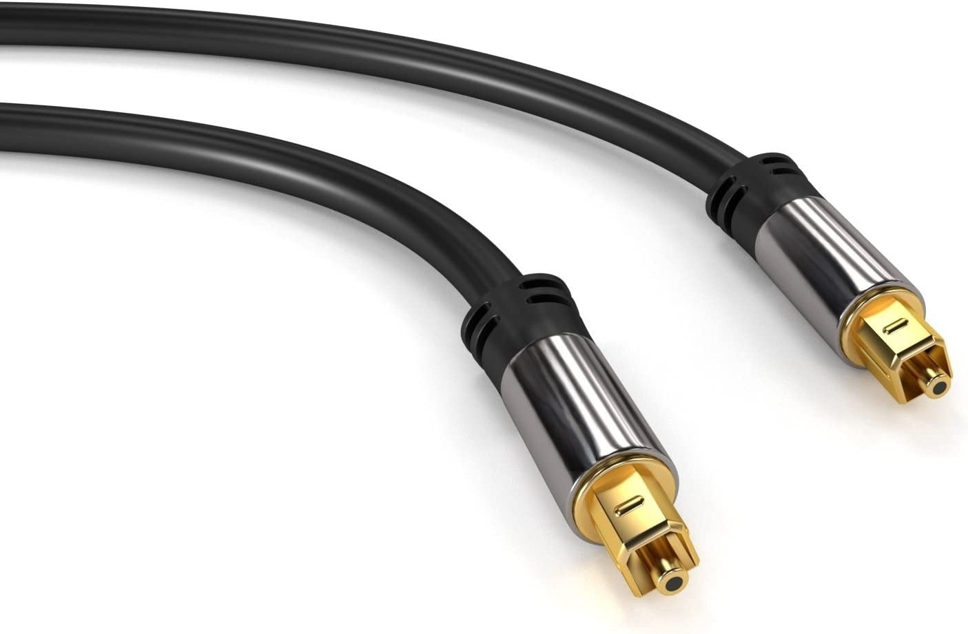 Toslink-Kabel, optisches digitales Audiokabel, LWL, SPDIF, vergoldet