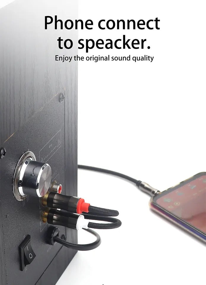 AUX 3,5-mm-Stecker auf Cinch-Stecker, Audio-Cinch, vergoldet