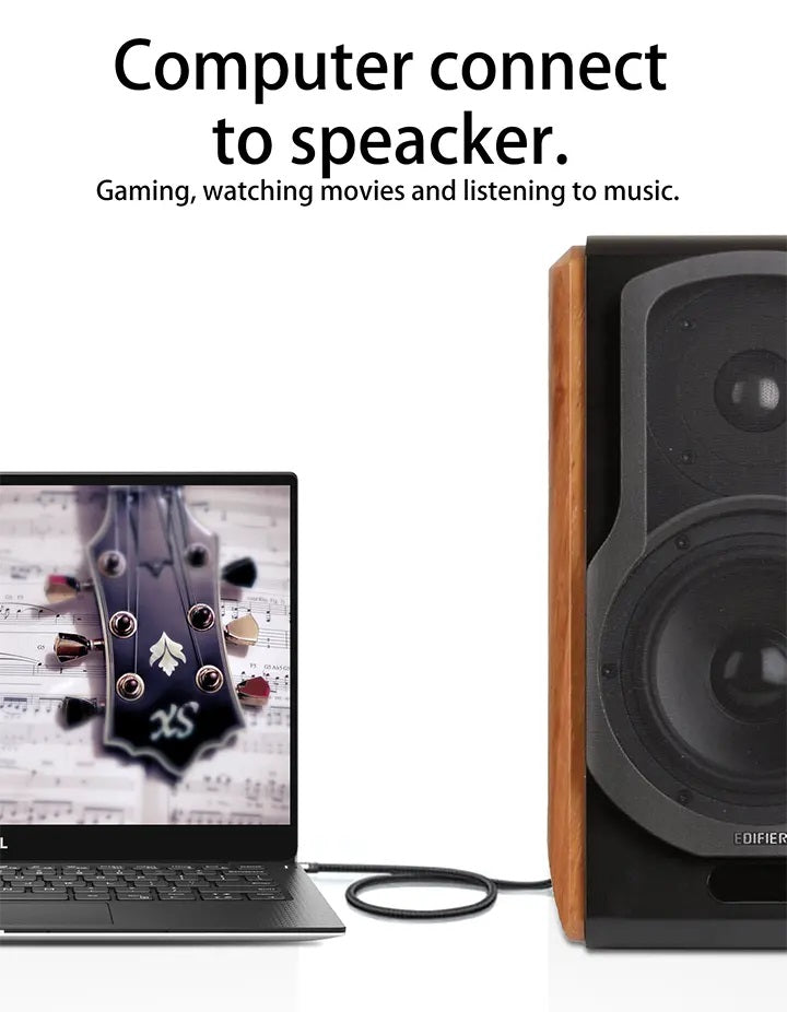 AUX 3,5-mm-Stecker auf Cinch-Stecker, Audio-Cinch, vergoldet