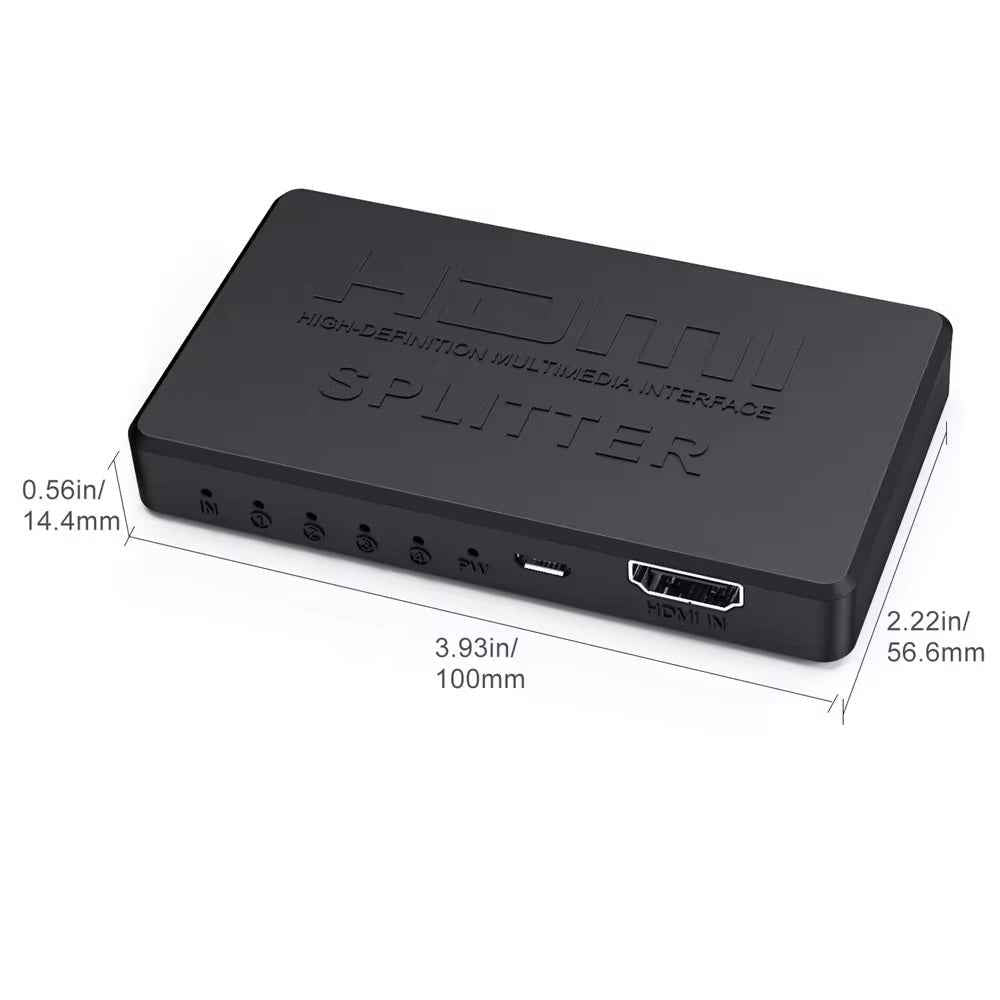 1-in-4-out HDMI Splitter Verteiler 4K 3D 4K@30Hz 1080p@60Hz Ultra HD Adapter - DREIKS
