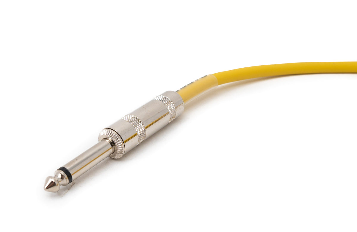SYSTEM-S Audio Cable 450 cm 6.35 mm Jack Male to Male Angle AUX Yellow