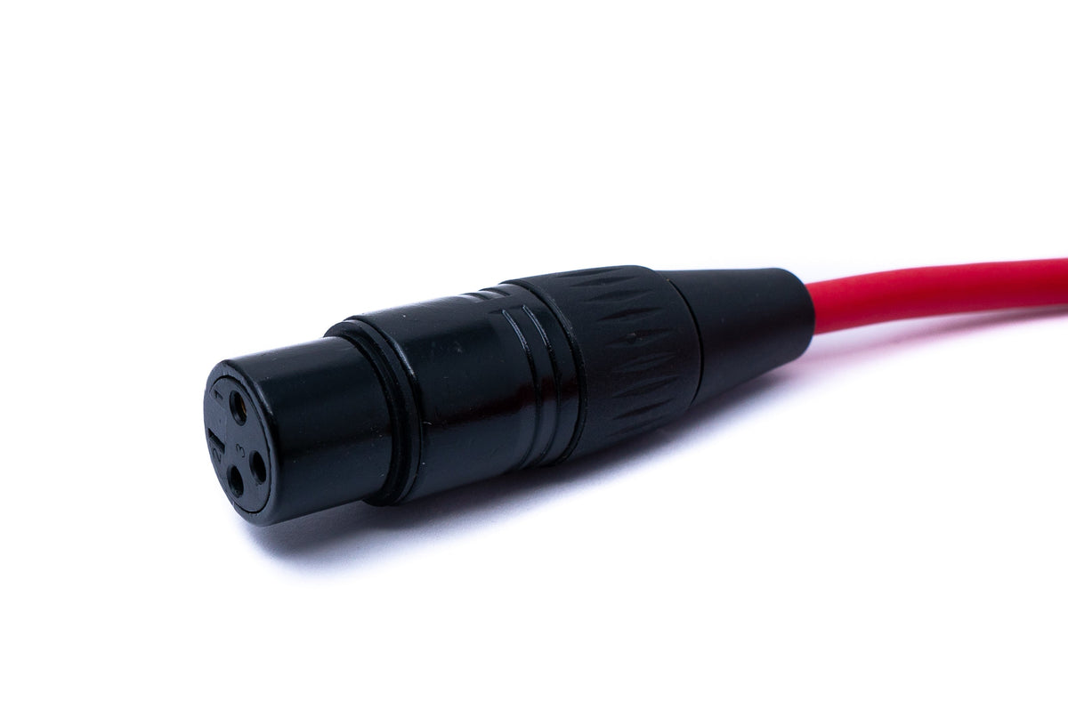 SYSTEM-S Audio Cable 3 m 3.5 mm jack plug to XLR socket in red
