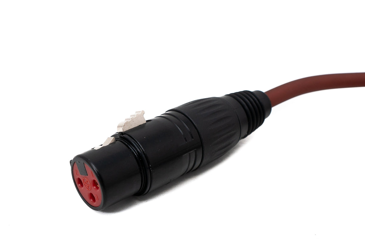 SYSTEM-S Cinch RCA cable 100 cm plug to XLR 3-pin socket in red