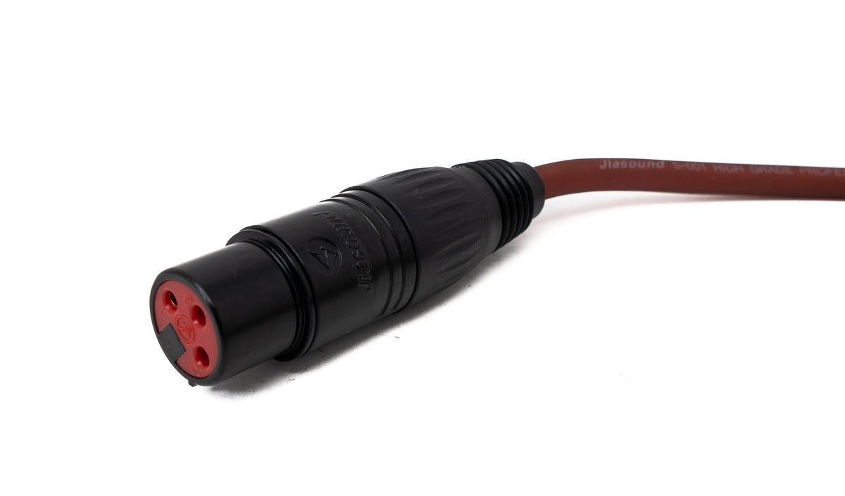 SYSTEM-S Cinch RCA cable 3 m plug to XLR 3-pin socket in red