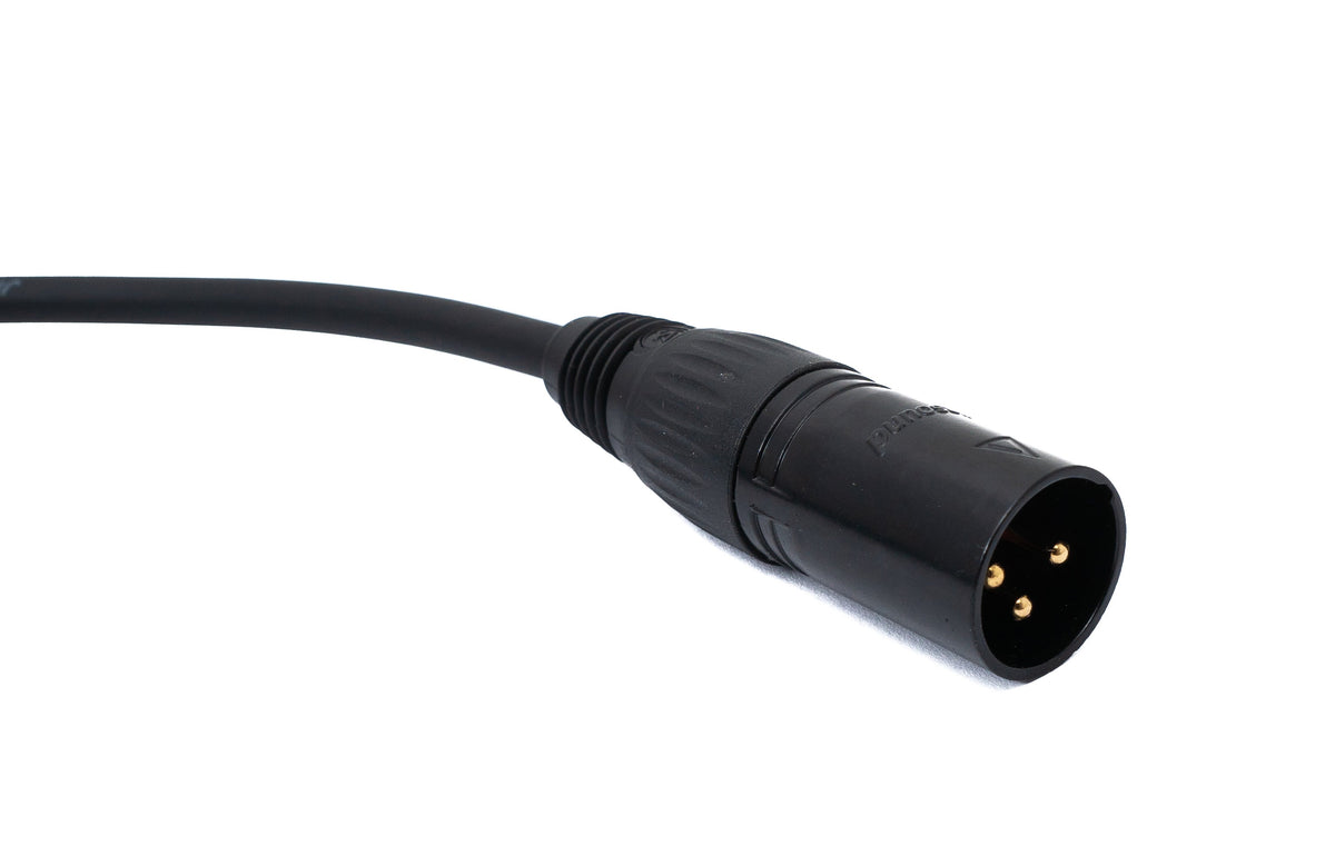 Audio Kabel 100 cm XLR 3 polig Stecker zu Stecker in Schwarz | System-S